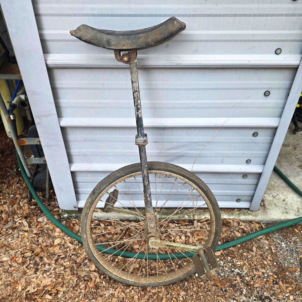 Vintage 1970s Troxel Unicycle – Rare Restoration Project / Yard Art